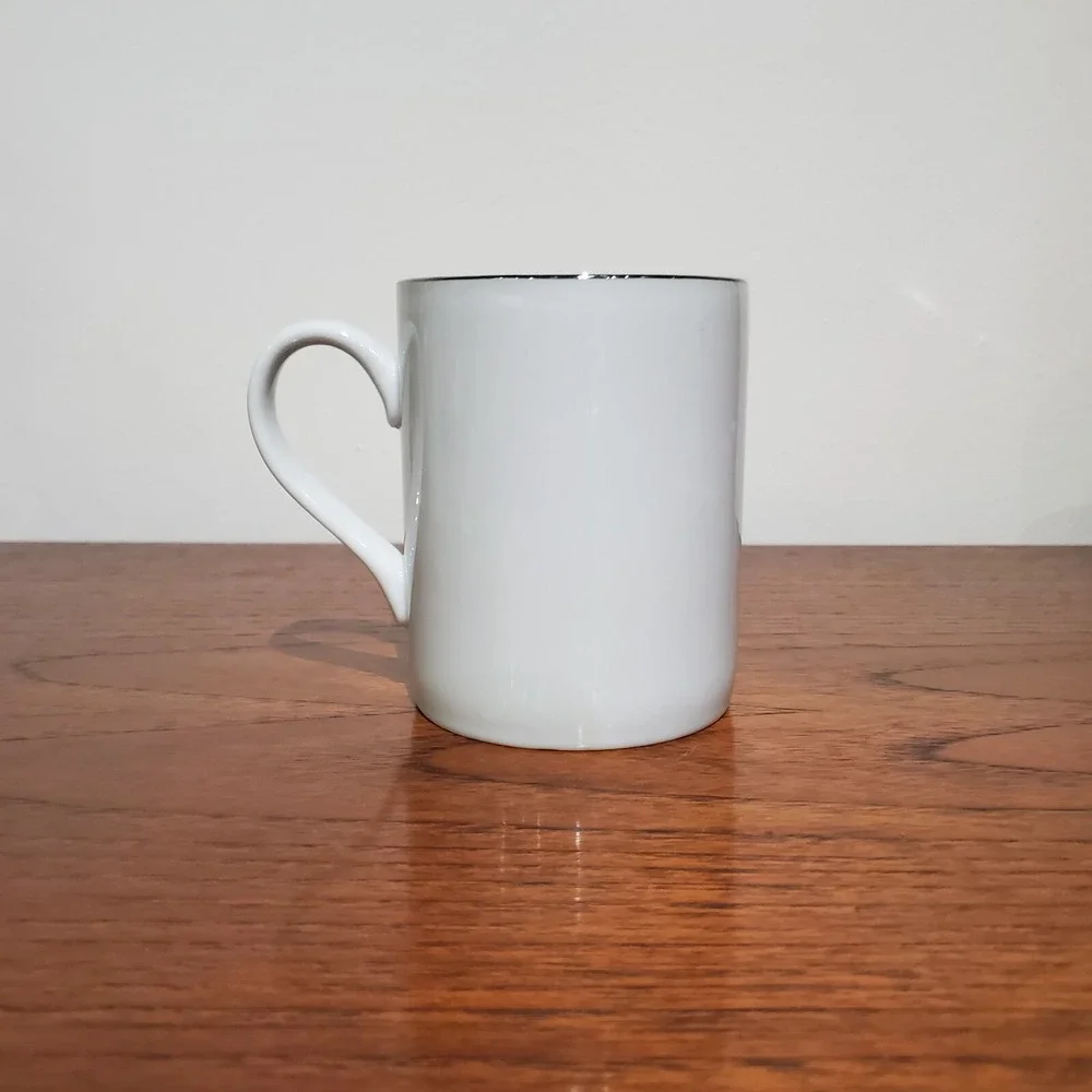 Pottery Barn DANCER Reindeer Christmas Porcelain Silver Trim Coffee Mug‎ 4